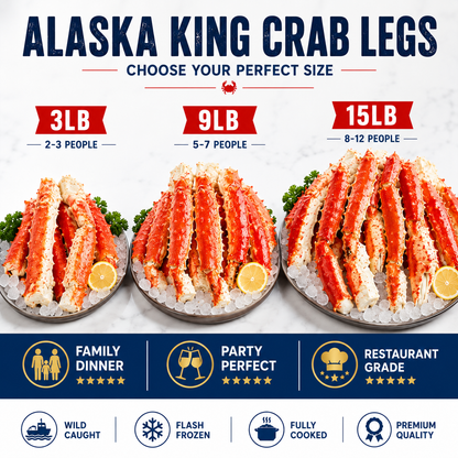 Premium Alaskan King Crab Legs | Shipped with Dry Ice | Fresh From Ocean to Table